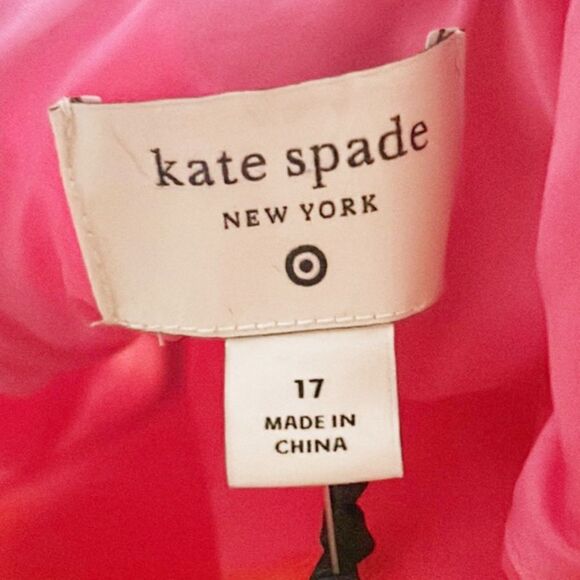NWT Kate Spade X Target Rose Peplum Ruffle Waist Midi Dress Pink Red size 17 - Picture 8 of 8